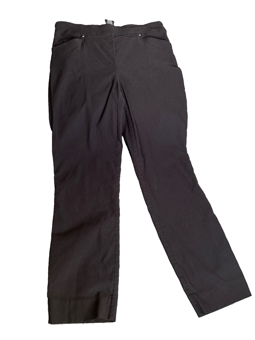 Hilary Radley Black Pull-On Straight Leg Pants EXCELLENT condition
